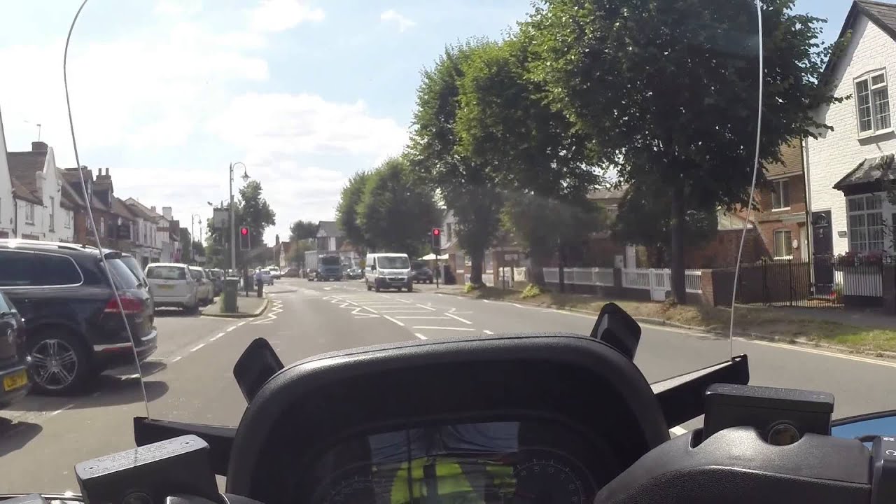 Van jumps red light Ripley Village 070815 - YouTube