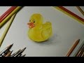 How to draw rubby duck Как нарисовать резиновую уточку