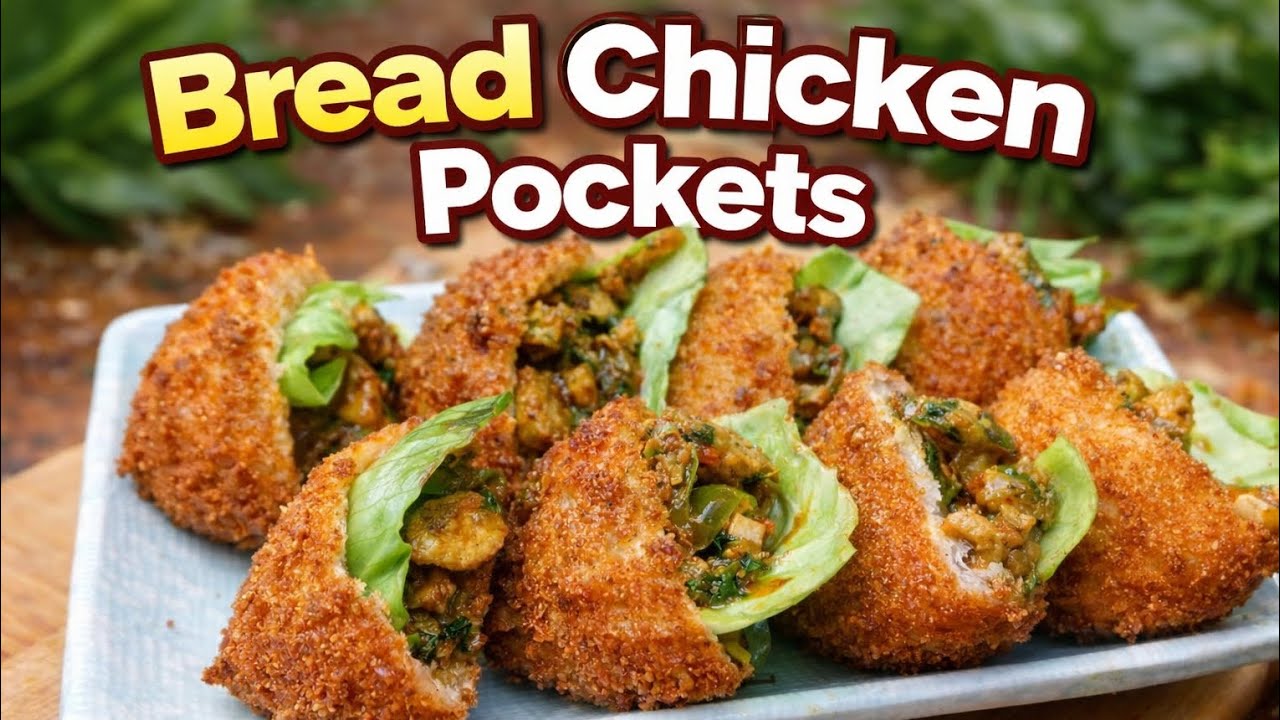 “Bahar Se Kurkura Andar Se Juicy 🤤 Bread Chicken Pockets | Street Style”#ytshorts 