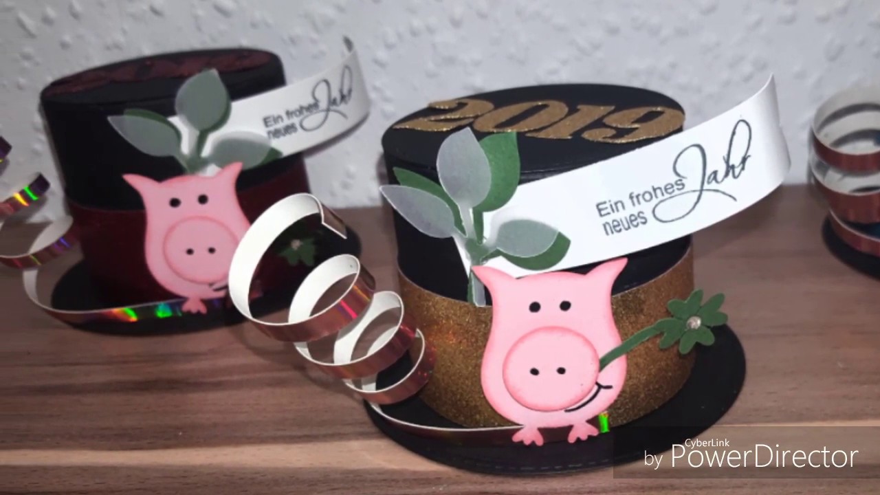 Silvester Zylinder mit Produkten von Stampin'Up!