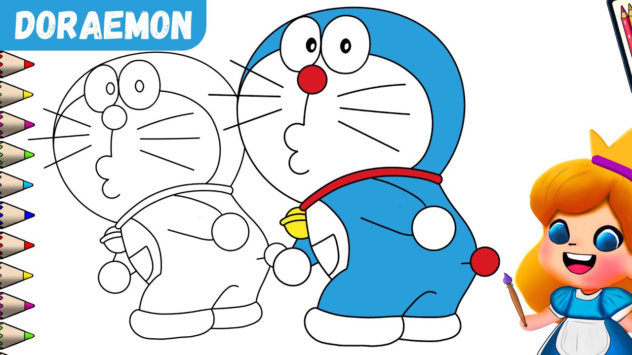 How to draw cute Doraemon part 2🧁 | Easy step by step drawing for kids ...
