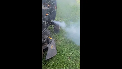 Lawn Tractor Burns Oil & Smokes Like Crazy! Easy fix! #shorts