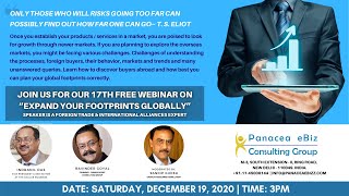 Webinar 17 - Expand Your Footprints Globally - Panacea eBiz Consulting Group