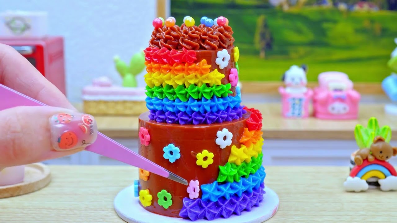 Oddly Satisfying Video l Making DIY Real CAKE BIG Surprise Glitter Eggs FROM Sprunki Sweets Rainbow