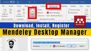 How to Download, Install, Register  Mendeley Desktop Manager