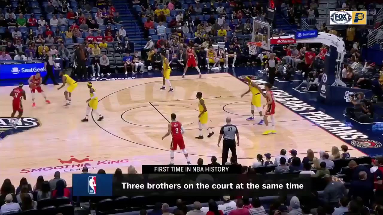 Jrue, Justin and Aaron Holiday share the court at the same time and