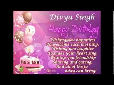 Happy Birthday Divya....!!! - YouTube