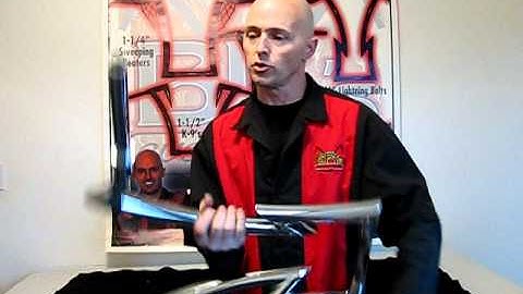 BR shows the 1 1/2" LIGHTNING BOLT handlebars  in detail