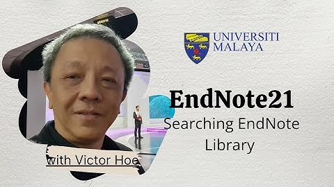 A Brief Guide to Using EndNote 21: Searching References in EndNote Library