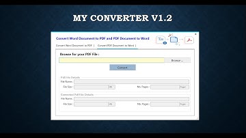 MyConverter C# PDF Word conversion
