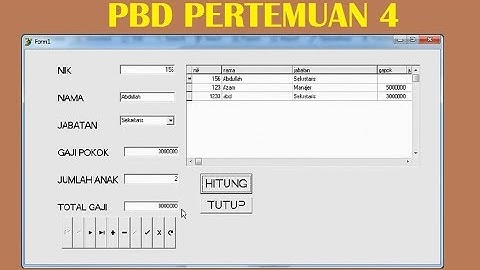 Membuat Aplikasi dengan Delphi dan Mysql (PBD Pertemuan 4)