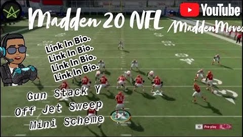 Madden 20 NFL Spread Play Book : Gun Stack Y Off Jet Sweep Mini Scheme