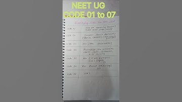 Qualifying Examination Codes for NEET 2025| Code- 01 to 07 #neet #neet2025 #update #neetcode