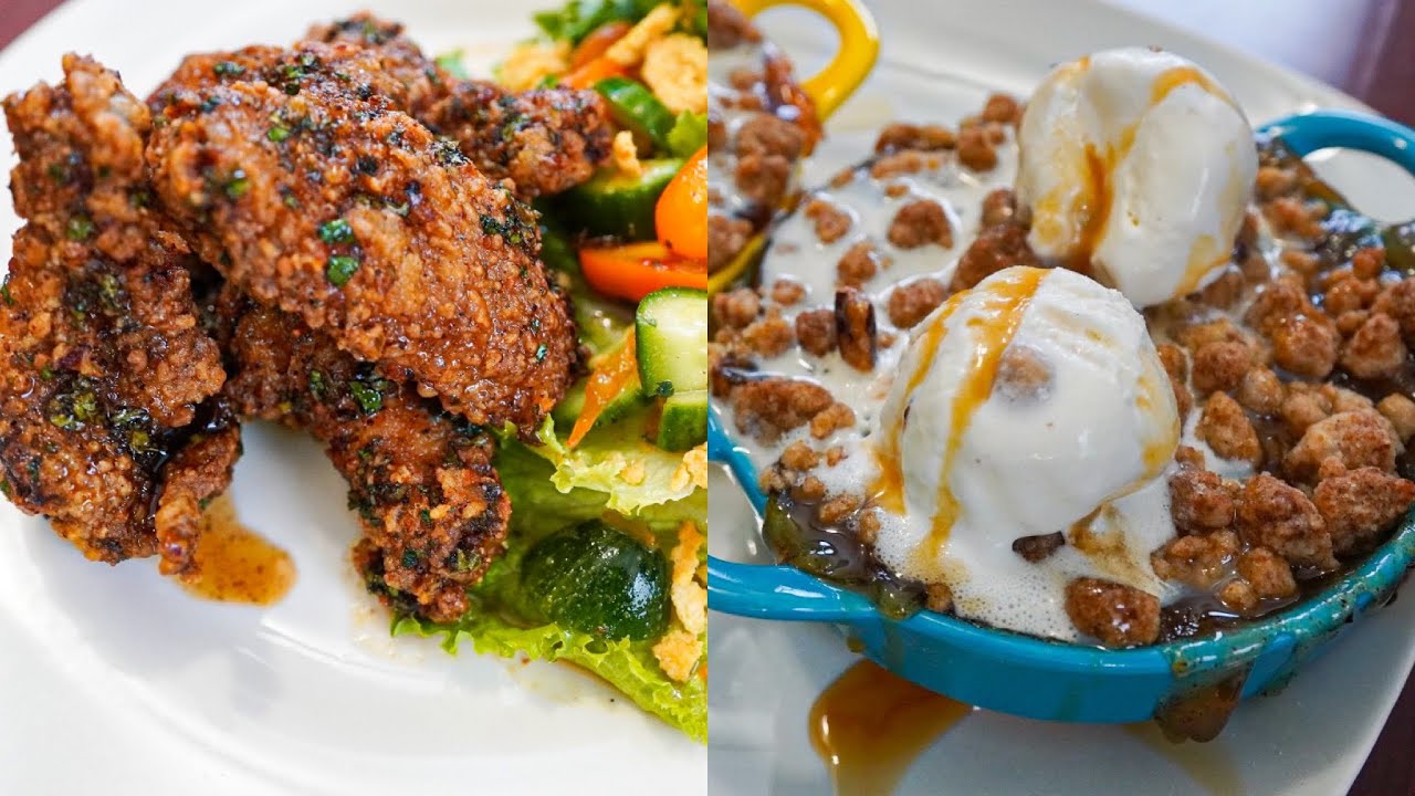 Date Night Dinner For 2 Chili Lime Wings and Peach Cobbler Crumble Valentines Day Recipes