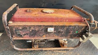 👉Old Rusty Generator Engine Restoration  //  Repair and Reuse Old 4 Stroke Gasoline Generator HONDA