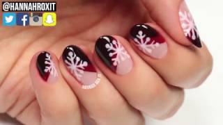 Snowflake Holiday Nail Art Tutorial by Hannah Rox It screenshot 3