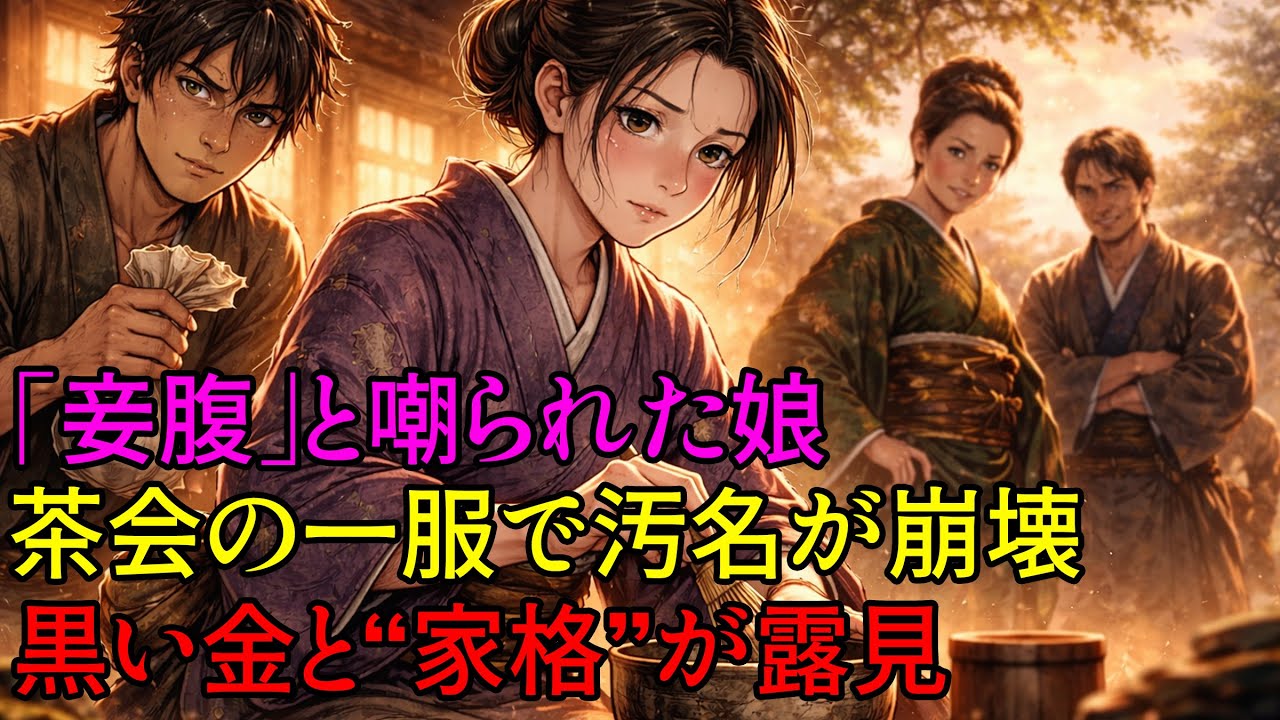 貧乏浪人の妾腹と嘲られた娘。茶会の一服で「汚名」と「金の闇」を同時に暴き、家格すら呼び寄せた一夜に。| 野談 | 伝説 | 昔話 | 説話 | 民話