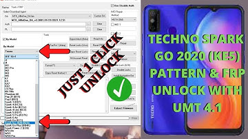 Tecno Spark Go 2020 (KE5) pattern and frp unlock by UMT MTK Tool 4.1