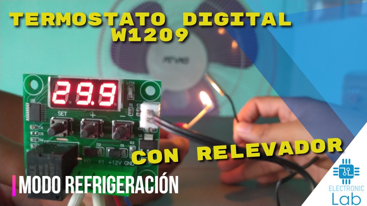 Termostato digital con sonda para control de temperatura ref. W1209WK -  Tecnopura