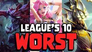 The Top 10 WORST Champion Designs in League of Legends