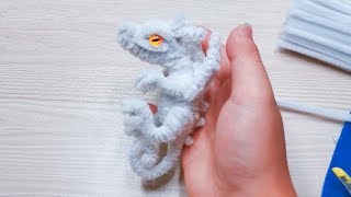 How to making a baby dragon doll with White Chenille Stems