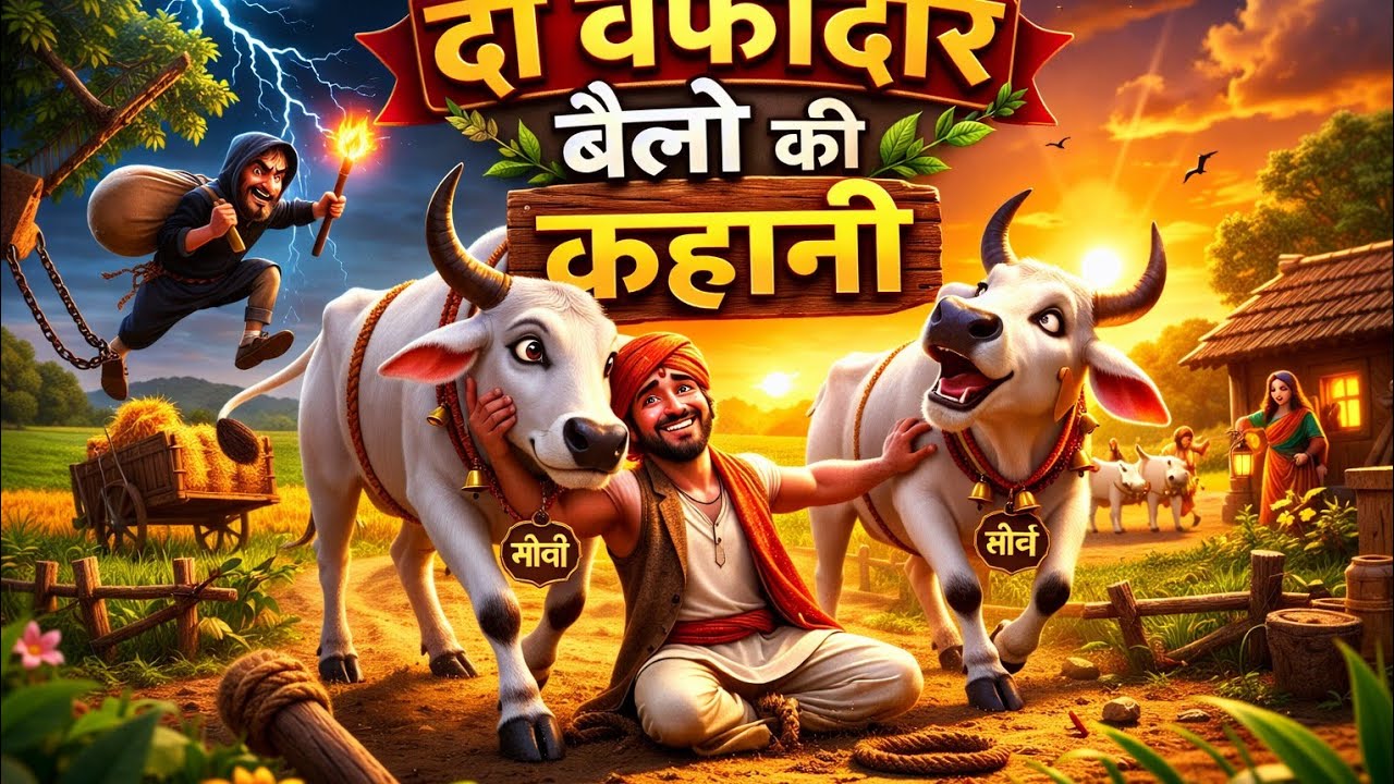 मेहनती किसान और चालाक चोर | हिंदी एनिमेटेड कहानी | Moral Story for Kids | AI Cartoon Story