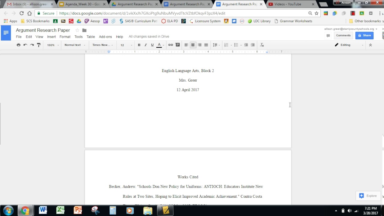 how to make an essay cover page on google docs