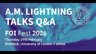 FOI Fest 2026 - Morning lightning talks Q&A