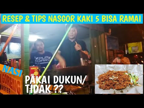RESEP & TIPS NASI GORENG KAKI 5 BISA RAMAI || KETERANGAN ALAT & BUMBU YANG DI PAKAI ( komplit !! )
