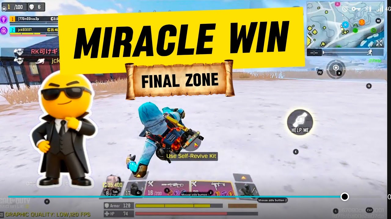 1vs1 MIRACLE CODM - CODM میرکال برد Final Zone