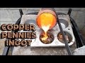 Molten Copper vs Copper Pennies Ingot Treasure