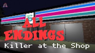 Killer at The Shop (All Endings) - Indie Horror Game (No Commentary)