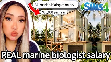 building a home for a marine biologist using a REAL LIFE salary in Sims 4: Career build series ep 18