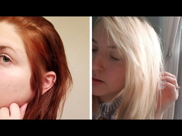 Reddish Brown Hair to Light Blonde 3 Step Tutorial - YouTube