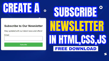 Create a Stunning Newsletter: HTML, JS, and CSS Tutorial for Beginners