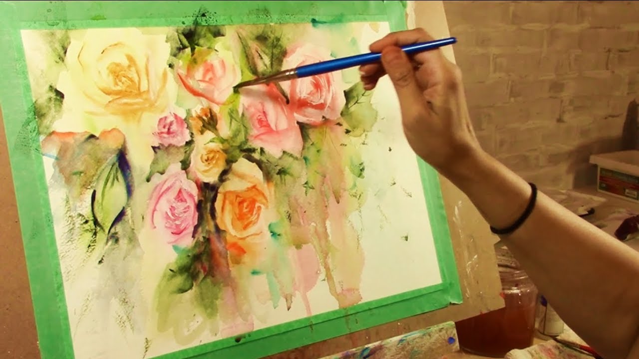 How To Paint Loose Watercolour Flowers - Youtube