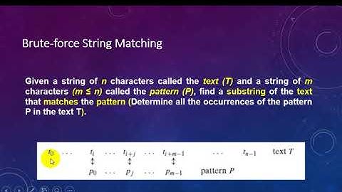 1- Sequential Search and Brute force String Matching