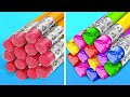 RICH VS BROKE! FROM SCHOOL TO ART: Super Cool Hacks for Rich and Broke Students By 123 GO! Genius