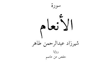 6 - القرآن الكريم - سورة الأنعام - شيرزاد عبدالرحمن طاهر