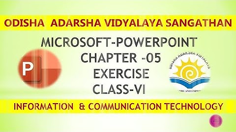 OAVS CLASS 6th COMPUTER CHAPTER 5 EXERCISE(MS-POWERPOINT PRESENTATION)#OAVS