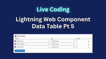Salesforce LWC Development: Coding a Lightning Web Component Data Table Live! Pt 5