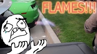INSANE REV BATTLE CARS SHOOTING FLAMES !!! ( SETTING OFF CAR ALARMS!!! )