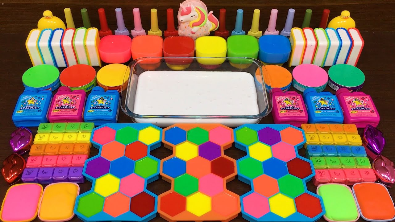 Mixing Random Things into SLIME!!! Satisfying RAINBOW Video #3