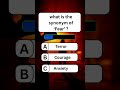 what is the synonym of ‘Fear’ ?#quiz #knowledgequiz #english #learnenglish #vocabulary #trivia