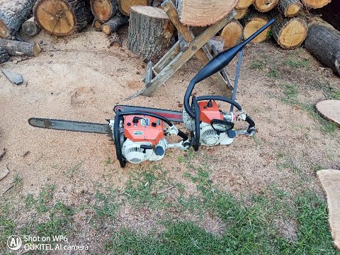 Stihl 090 stock vs Stihl 090 ported