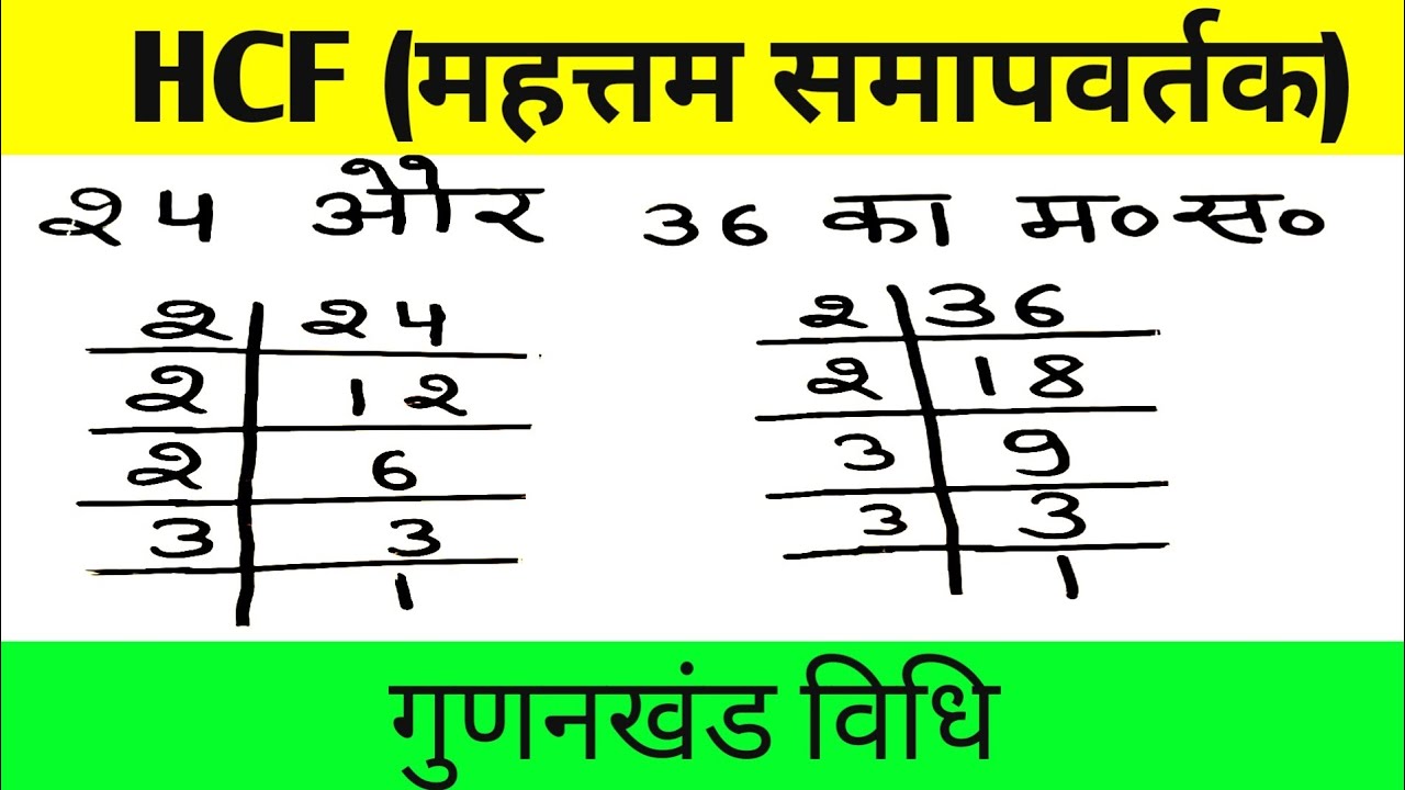 HCF निकालना सीखे hcf hcf kaise karte hain hcf kaise nikalte hai