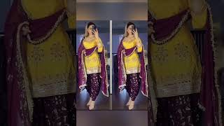 Trending panjabi suit design #fashion #patiyala suit #shortvideo #ytshorts screenshot 5