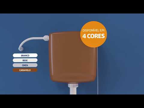 Vídeo de Caixa De Descarga Cor Cinza Modelo Tigre/Plena Marca Tigre