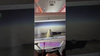 Was amazed to see the live camera on the aircraft Emirates flight A380 #emirates #a380 #flight