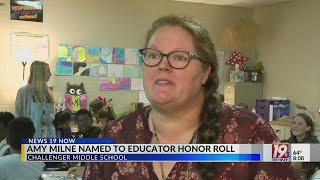Amy Milne Named To Educator Honor Roll | Challenger Middle School | News 19 This Morning at 8 a.m.